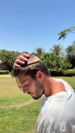 ⁦כיפה האש שלי-קטיפה חום⁩ – תמונה ⁦2⁩